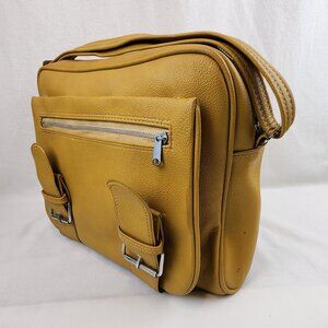 VTG '70s Gold Travel Bag Airway | Belt Strap